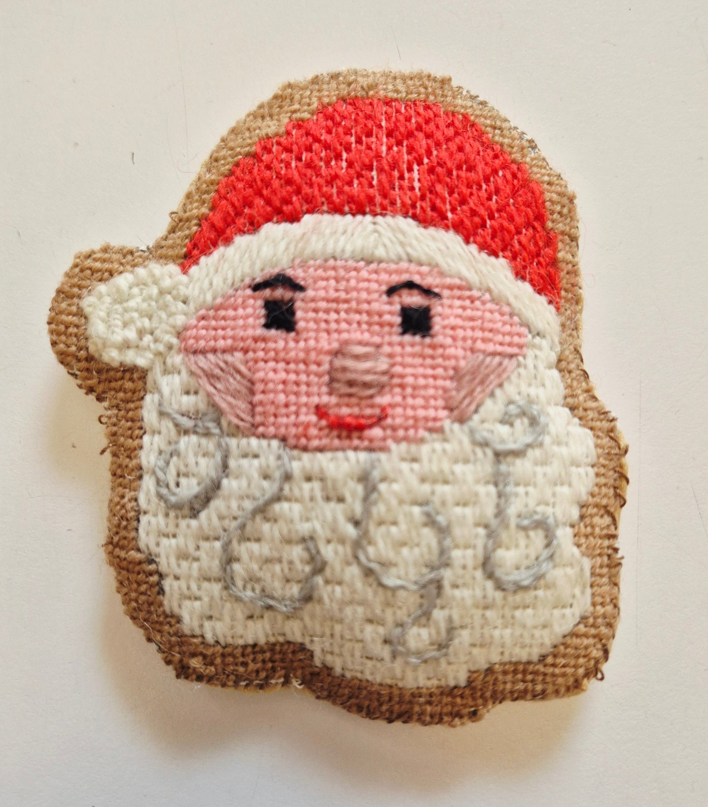 Needlepoint Christmas cookie - Santa