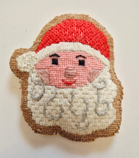 Needlepoint  Christmas cookie - Santa